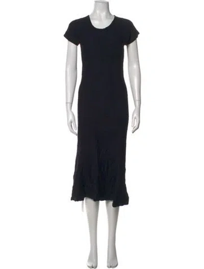 Pre-owned Rachel Comey Crew Neck Midi Length Dress In Black