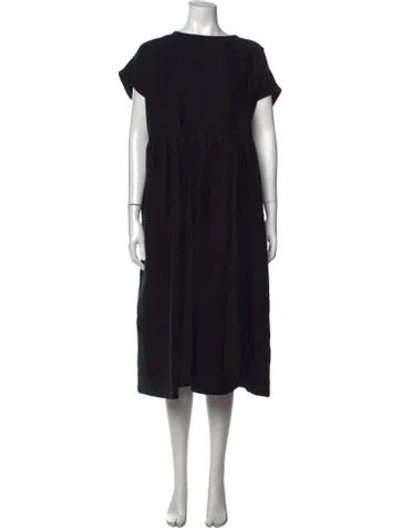 Pre-owned Rachel Comey Crew Neck Midi Length Dress In Black