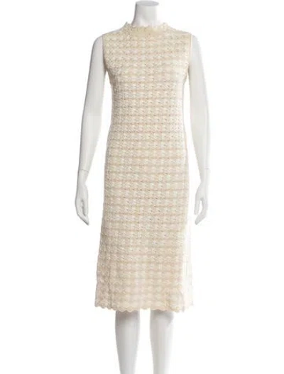 Pre-owned Rachel Comey Crew Neck Midi Length Dress In Neutral