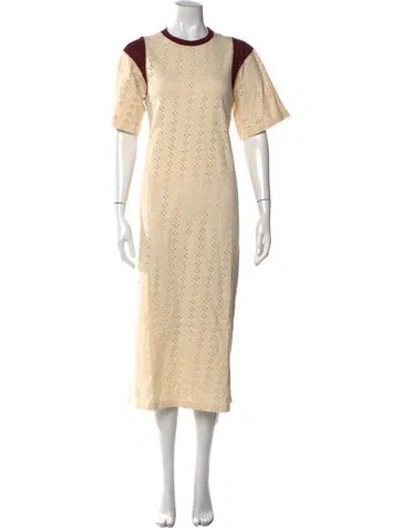 Pre-owned Rachel Comey Crew Neck Midi Length Dress W/ Tags In Neutral