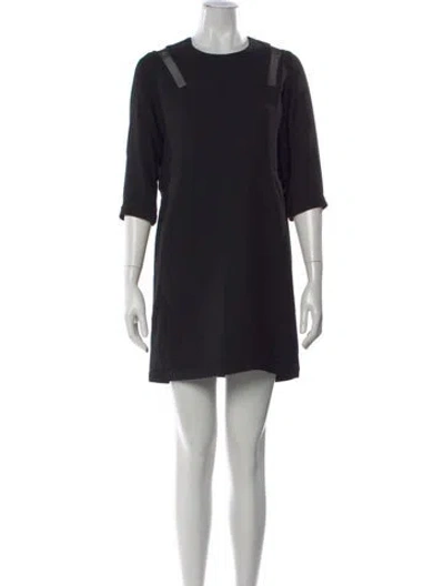 Pre-owned Rachel Comey Crew Neck Mini Dress In Black