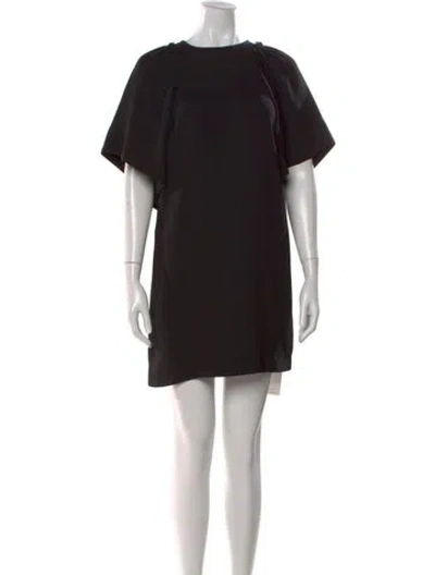 Pre-owned Rachel Comey Crew Neck Mini Dress In Black