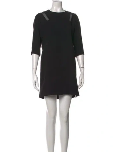 Pre-owned Rachel Comey Crew Neck Mini Dress In Black