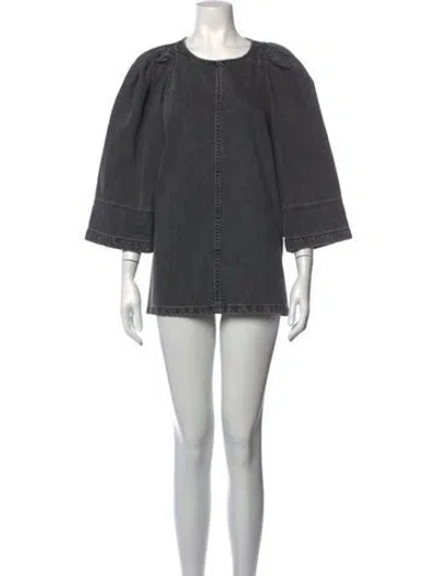 Pre-owned Rachel Comey Crew Neck Mini Dress In Grey