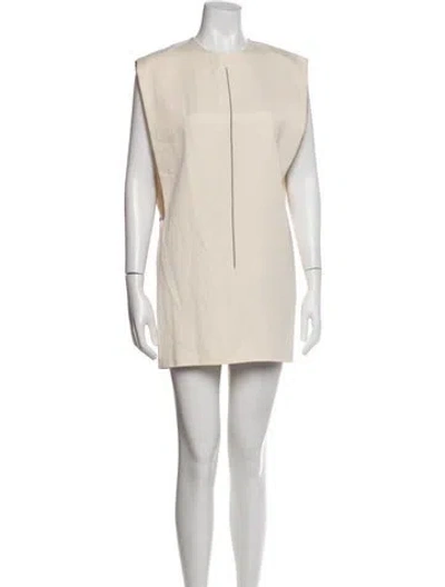 Pre-owned Rachel Comey Crew Neck Mini Dress W/ Tags In Neutral
