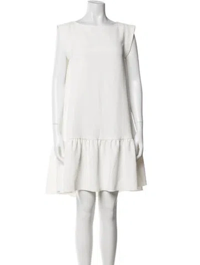 Pre-owned Rachel Comey Crew Neck Mini Dress In White