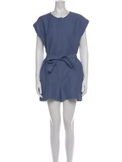 Pre-owned Rachel Comey Crew Neck Romper In Blue