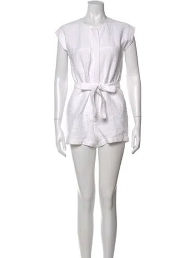 Pre-owned Rachel Comey Crew Neck Romper In White