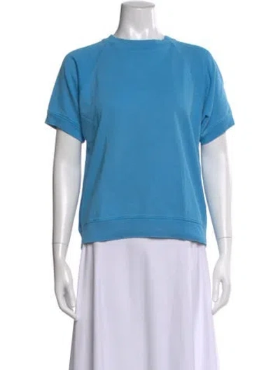 Pre-owned Rachel Comey Crew Neck Short Sleeve Sweatshirt In Blue