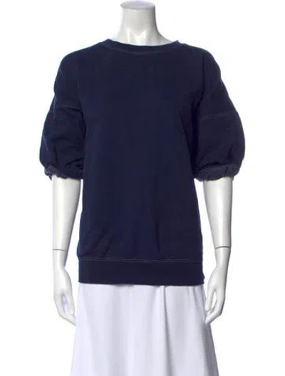 Pre-owned Rachel Comey Crew Neck Short Sleeve Sweatshirt In Blue