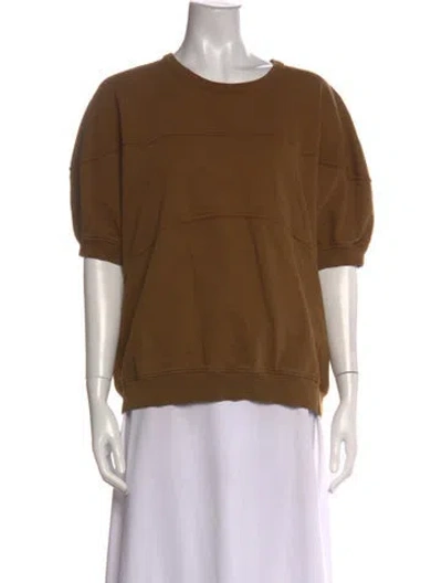 Pre-owned Rachel Comey Crew Neck Short Sleeve Sweatshirt In Brown