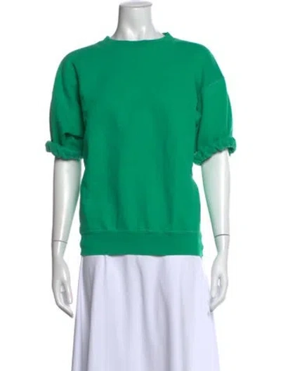 Pre-owned Rachel Comey Crew Neck Short Sleeve Sweatshirt In Green