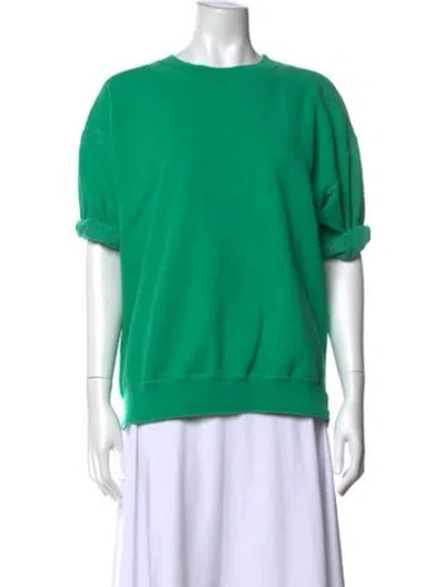 Pre-owned Rachel Comey Crew Neck Short Sleeve Sweatshirt In Green