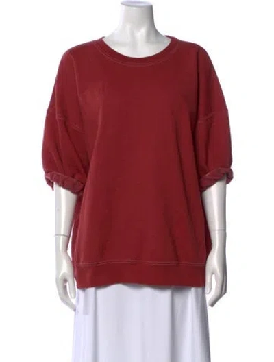 Pre-owned Rachel Comey Crew Neck Short Sleeve Sweatshirt In Red
