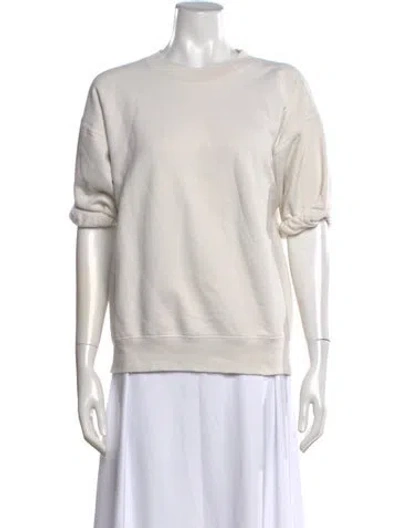 Pre-owned Rachel Comey Crew Neck Short Sleeve Sweatshirt In White