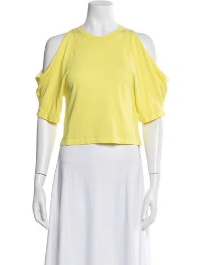 Pre-owned Rachel Comey Crew Neck Short Sleeve Top W/ Tags In Yellow