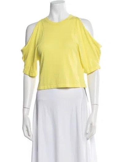 Pre-owned Rachel Comey Crew Neck Short Sleeve Top In Yellow