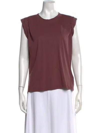 Pre-owned Rachel Comey Crew Neck Sleeveless T-shirt In Burgundy
