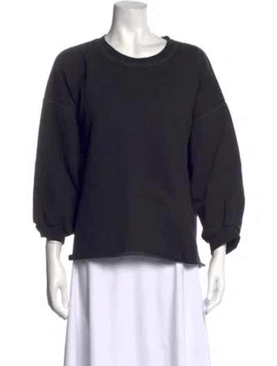 Pre-owned Rachel Comey Crew Neck Three-quarter Sleeve Sweatshirt In Black
