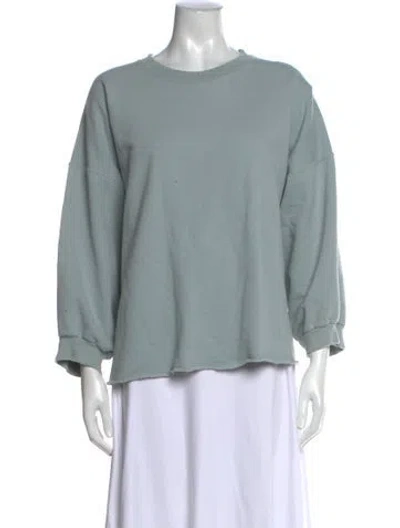 Pre-owned Rachel Comey Crew Neck Three-quarter Sleeve Sweatshirt In Blue