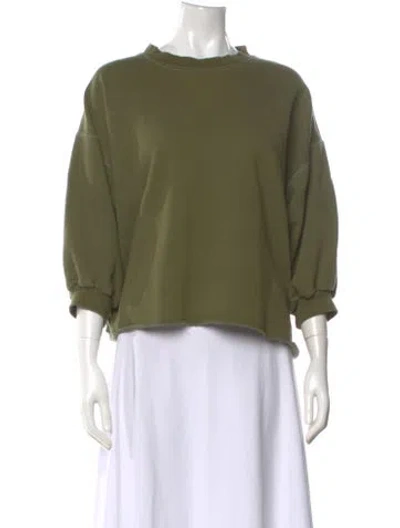Pre-owned Rachel Comey Crew Neck Three-quarter Sleeve Sweatshirt In Green