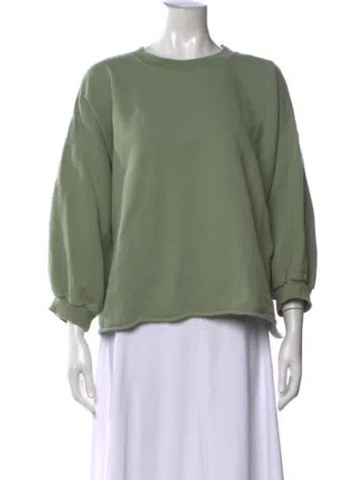 Pre-owned Rachel Comey Crew Neck Three-quarter Sleeve Sweatshirt In Green