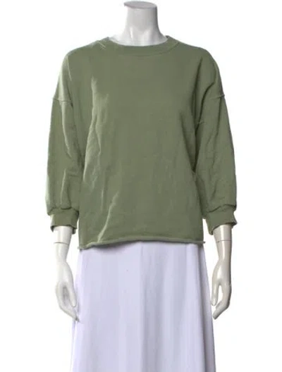 Pre-owned Rachel Comey Crew Neck Three-quarter Sleeve Sweatshirt In Green