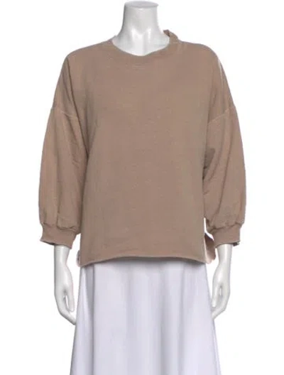 Pre-owned Rachel Comey Crew Neck Three-quarter Sleeve Sweatshirt In Neutral