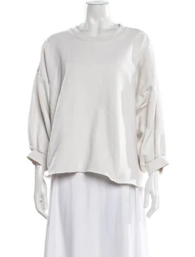 Pre-owned Rachel Comey Crew Neck Three-quarter Sleeve Sweatshirt In Neutral