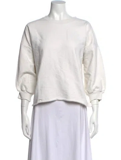 Pre-owned Rachel Comey Crew Neck Three-quarter Sleeve Sweatshirt In Neutral