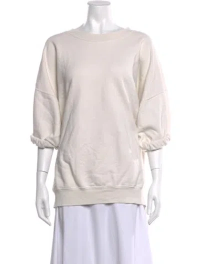 Pre-owned Rachel Comey Crew Neck Three-quarter Sleeve Sweatshirt In Neutrals