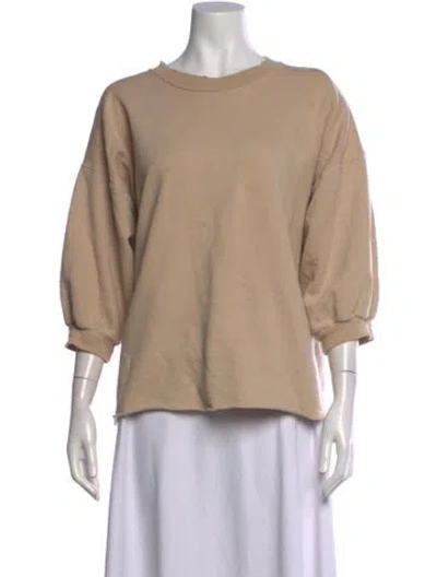 Pre-owned Rachel Comey Crew Neck Three-quarter Sleeve Sweatshirt In Neutrals