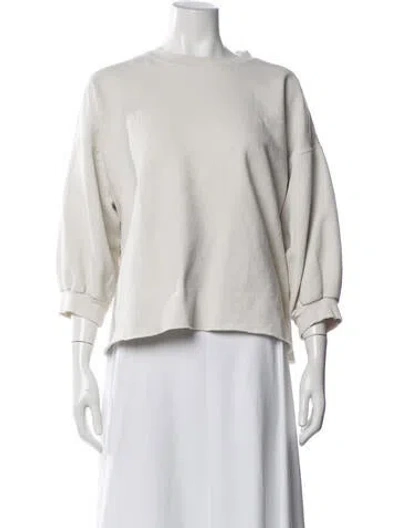 Pre-owned Rachel Comey Crew Neck Three-quarter Sleeve Sweatshirt In Neutrals
