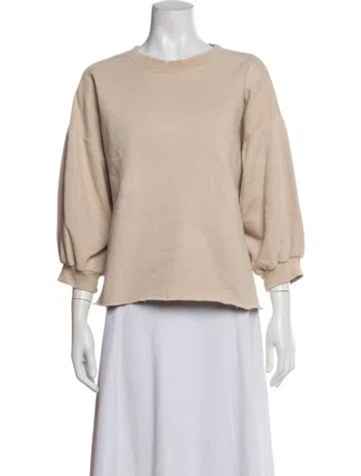 Pre-owned Rachel Comey Crew Neck Three-quarter Sleeve Sweatshirt In Neutrals