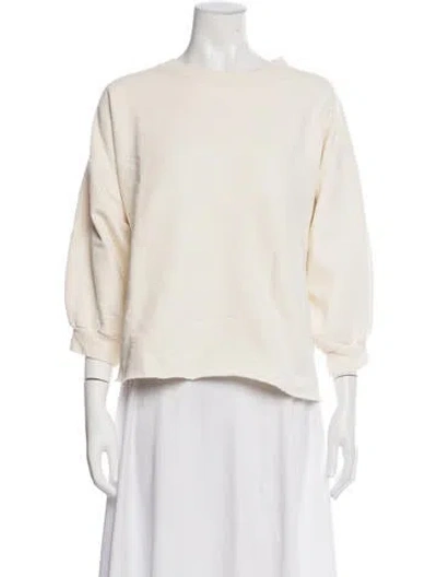 Pre-owned Rachel Comey Crew Neck Three-quarter Sleeve Sweatshirt In Neutrals