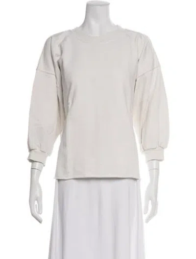 Pre-owned Rachel Comey Crew Neck Three-quarter Sleeve Sweatshirt In Neutrals