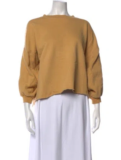 Pre-owned Rachel Comey Crew Neck Three-quarter Sleeve Sweatshirt In Neutrals