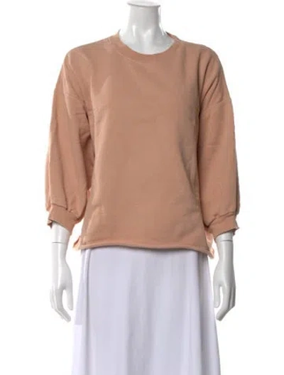 Pre-owned Rachel Comey Crew Neck Three-quarter Sleeve Sweatshirt In Orange