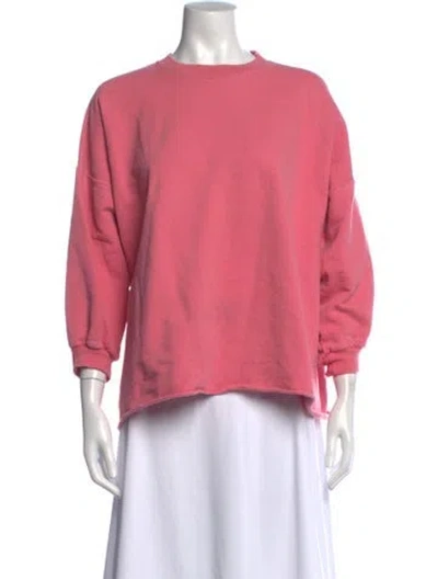 Pre-owned Rachel Comey Crew Neck Three-quarter Sleeve Sweatshirt In Pink