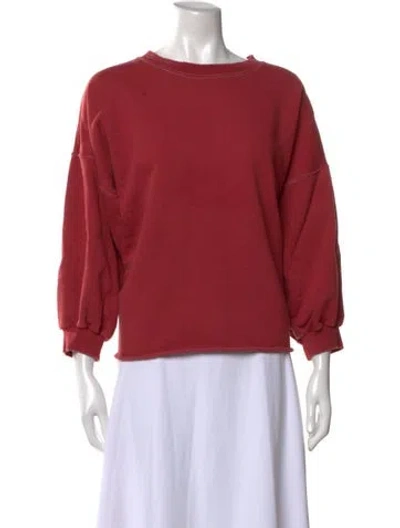 Pre-owned Rachel Comey Crew Neck Three-quarter Sleeve Sweatshirt In Red