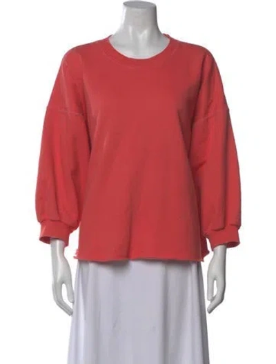 Pre-owned Rachel Comey Crew Neck Three-quarter Sleeve Sweatshirt In Red