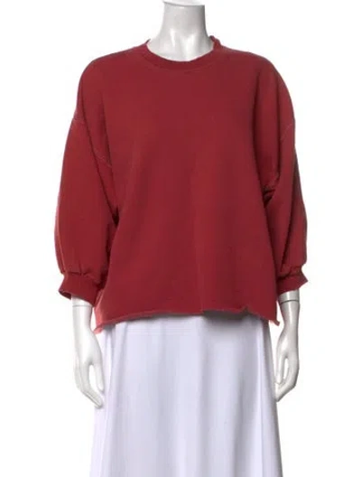 Pre-owned Rachel Comey Crew Neck Three-quarter Sleeve Sweatshirt In Red