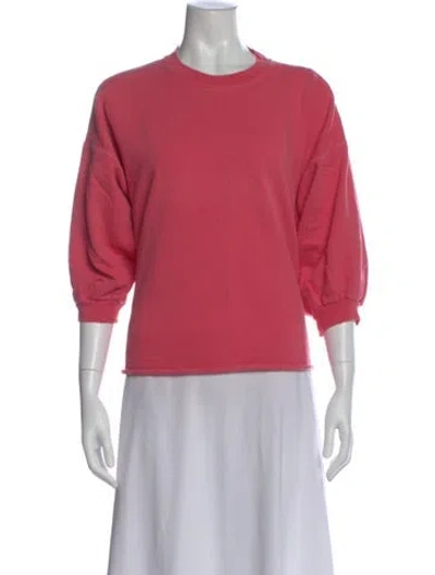 Pre-owned Rachel Comey Crew Neck Three-quarter Sleeve Top In Pink