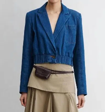 Rachel Comey Cropped Grain Jacket In Indigo In Blue