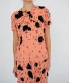 Rachel Comey Delmara Top In Coral/black In Multi