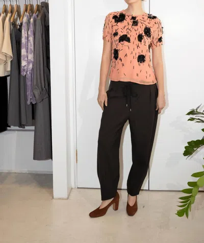 Rachel Comey Delmara Top In Coral/black In Pink