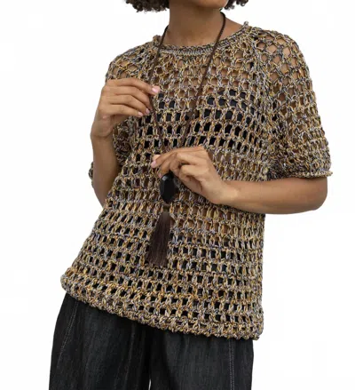 Rachel Comey Drax Short Sleeve Tee In Yellow Multi In Gold