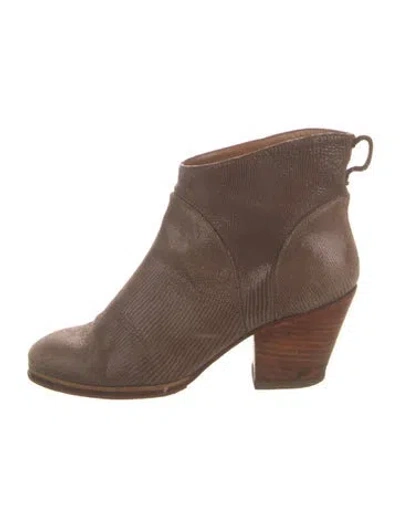 Pre-owned Rachel Comey Embossed Leather Boots In Brown