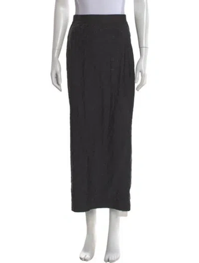 Pre-owned Rachel Comey Embroidered Accent Midi Length Skirt In Black