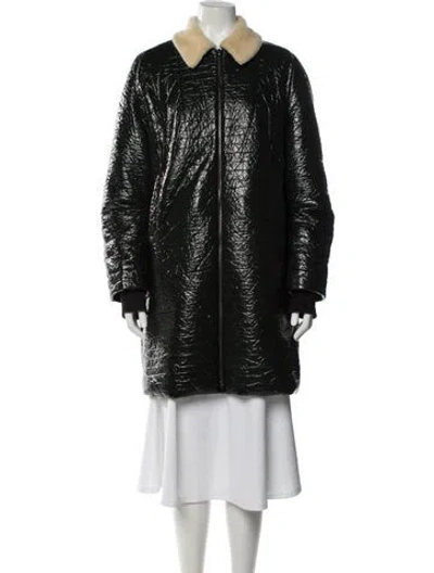 Pre-owned Rachel Comey Faux Fur Coat In Green